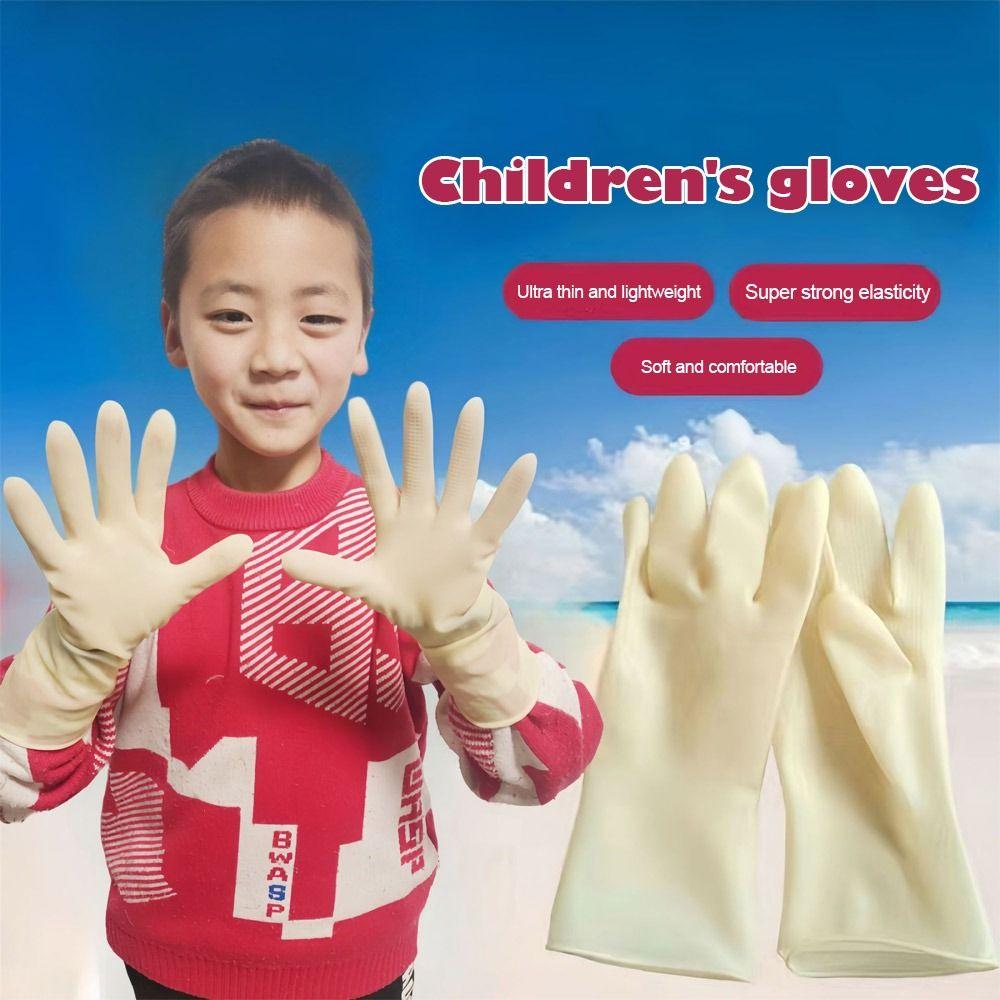 26CM Kids Work Gloves Red Yellow Blue Protective Mitts Tool Child Househeld Gloves Washing Clothes