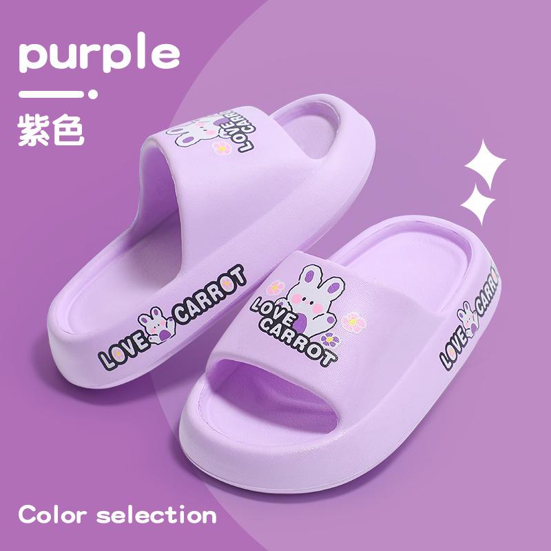 Cute Bear EVA Kids Slippers Soft Non Slip One Piece Sandals For Boys Girls Home And Outdoor Wear