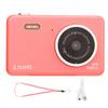 2.5K HD Selfie Camera 8 Times Zoom Automatic Light Sensitivity Compact Cute Dual Lens Digital Camera for Student Pink