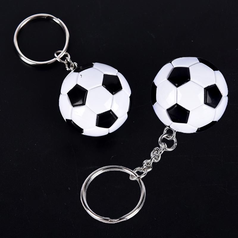 3D Sports Football Souvenirs Pu Leather Keyring Men Soccer Fans Keychain Pendant