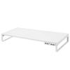 Lihitlab Computer Stand Monitor Stand USB Desktop Stand White Width 59 X Depth X Height 8cm Includes Hub Load Capacity 15kg 25.4 USB3.0 A7334-0