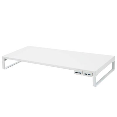 Lihitlab Подставка для компьютера, подставка для монитора, USB-настольная подставка, белая, ширина 59 x глубина x высота 8 см, в комплект входит концентратор, грузоподъемность 15 кг, 25,4 USB3.0 A7334-0
