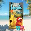 Customizable personalized beach towels Larva themed designs.Suitable for the beach, yoga, sports;ideal as beach accessories