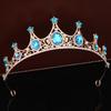 Baroque Bride Wedding Crown Tiara Wedding Dress Accessories Exquisite Alloy Rhinestone Crown Hair Accessories