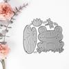 for Frog Lotus Pond Cutting Dies Stencil Template Embossing Art Craft Decoration