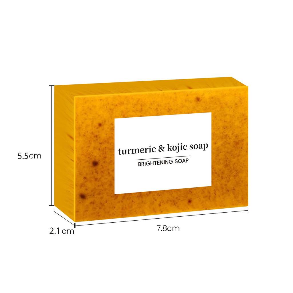 European & American Turmeric & Lemon Kojic Acid Ginger Soap - Cleansing Handmade Bath Soap