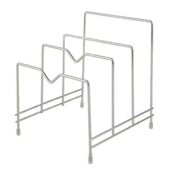 Держатель крышки кастрюли из нержавеющей стали, современная сверхмощная стоячая многофункциональная столешница, разделочная доска, резак для тарелок, стеллаж для хранения, органайзер для кухни