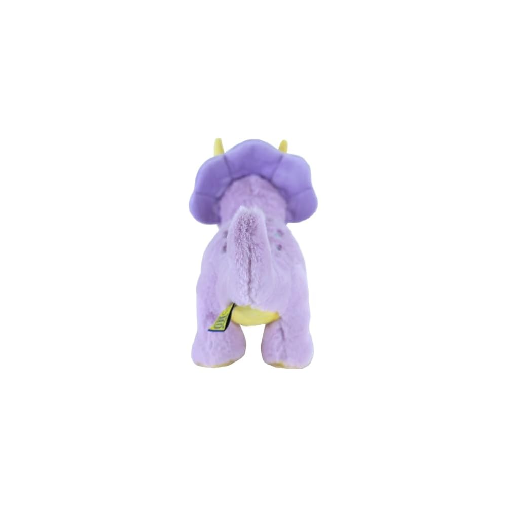 Плюшевая игрушка Sun Lemon Fluffies Радужный Трицератопс Светло-фиолетовый 14x32x23см Милый Динозавр для Детей