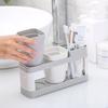Bathroom Toothbrush Racks Free Punching Brush Set Tooth Cup Holder Teeth Vertical Cup Holder