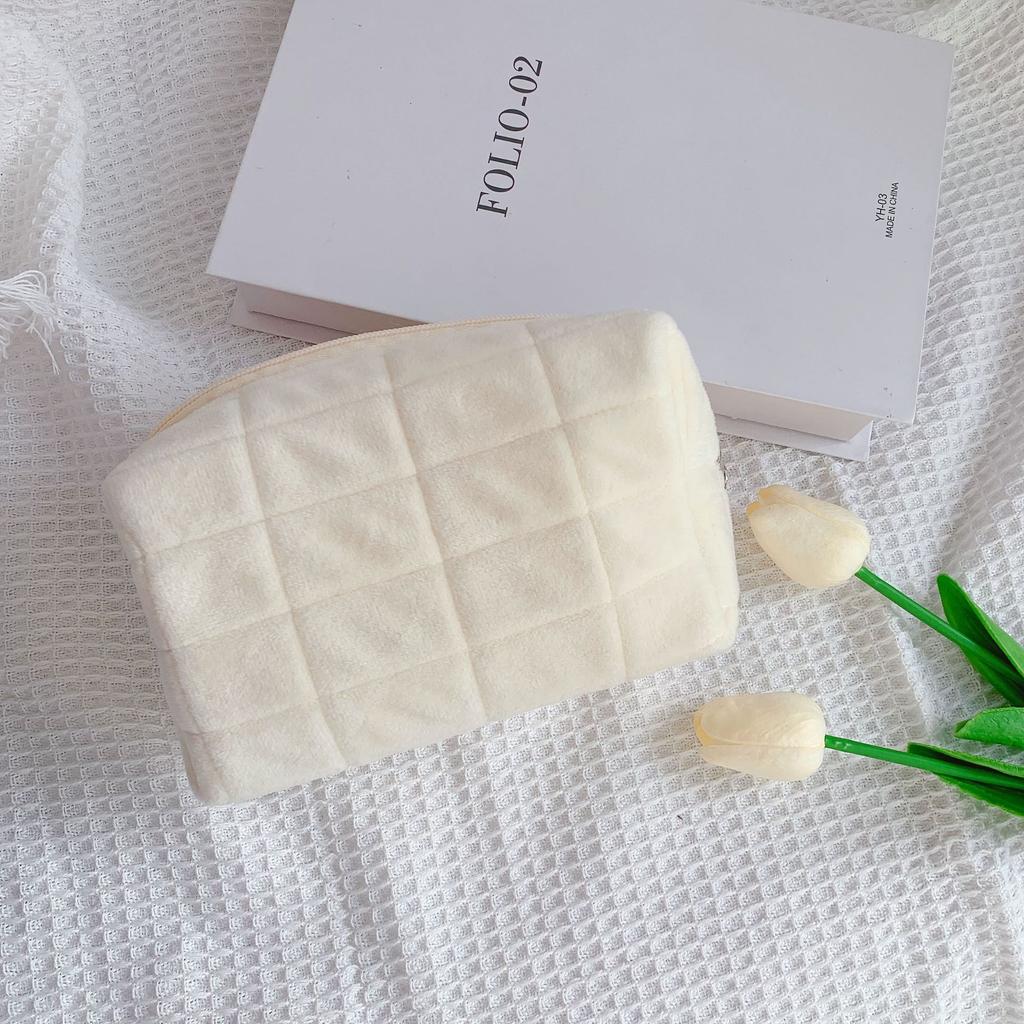 Cross-border Fashion Polyester Open Cosmetic Case Large-capacity Ultra-light Storage Portable High-value