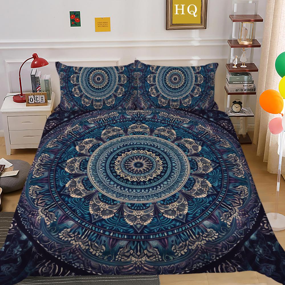 Printed Bedding Suit Mandala Home Textiles Luxury Bedding Sets Queen Size Fashion Microfiber Duvet Cover Sets