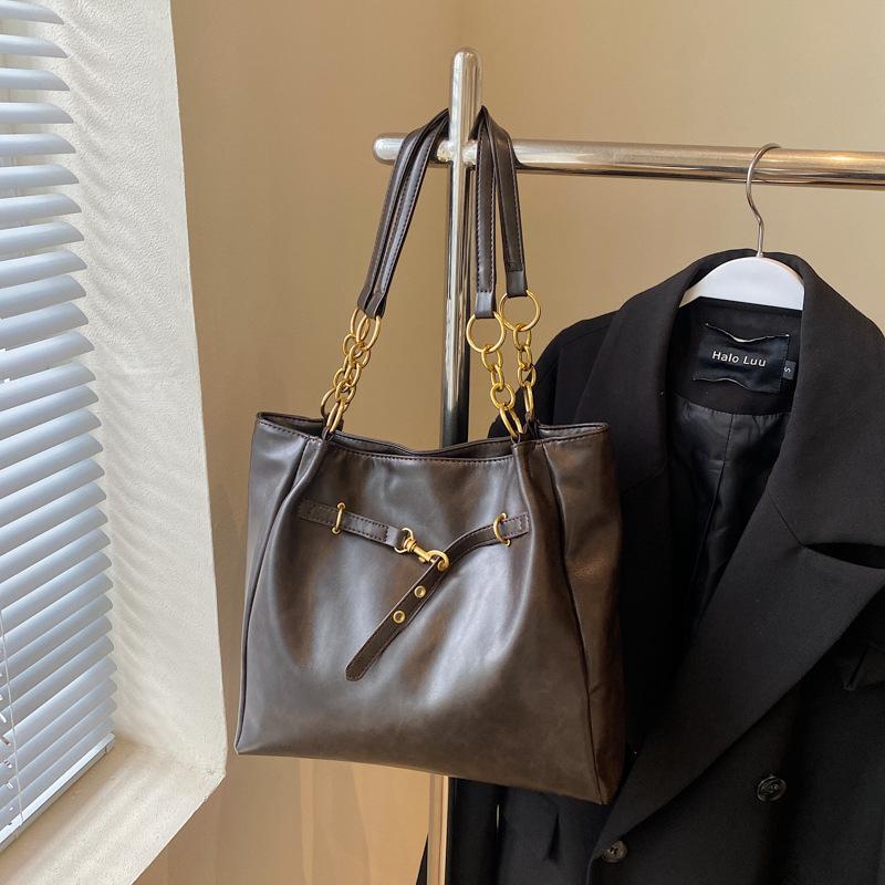 Сумка-тоут в стиле ретро Yadan, большая вместимость, универсальная, простая, подмышечная сумка, повседневная, наплечная сумка High Sense