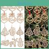 6pcs Christmas Decoration Wooden Pendants Unique Xmas Tree Hanging Ornament Collection