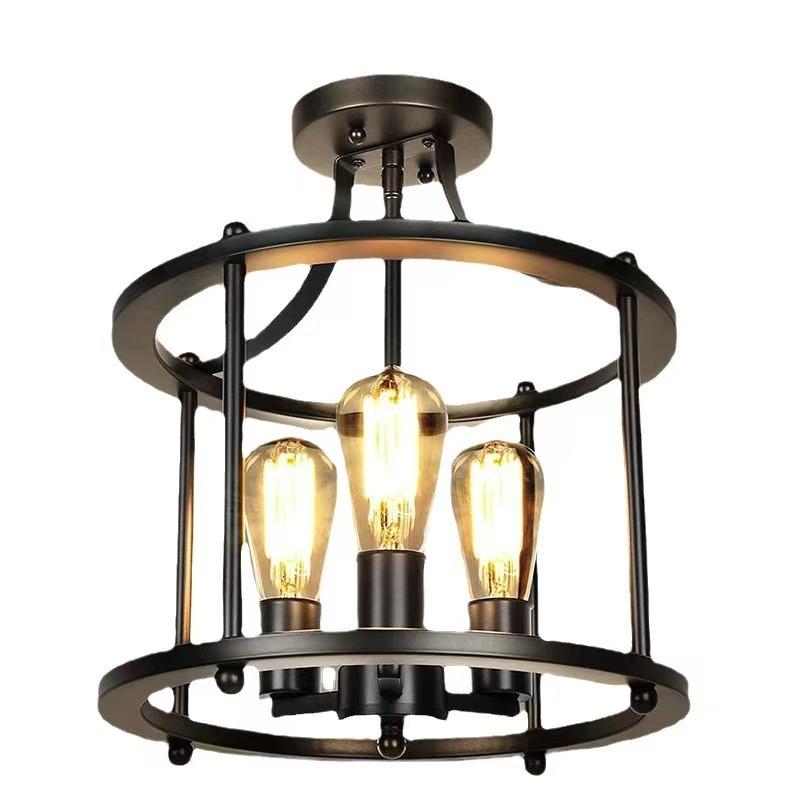 Ретро Американский Винтаж Люстра Потолочный Светильник Сельский Дом Гостиная Столовая Крыльцо Лампа Кухня Настольная Лампа E14 Потолочный Светильник
