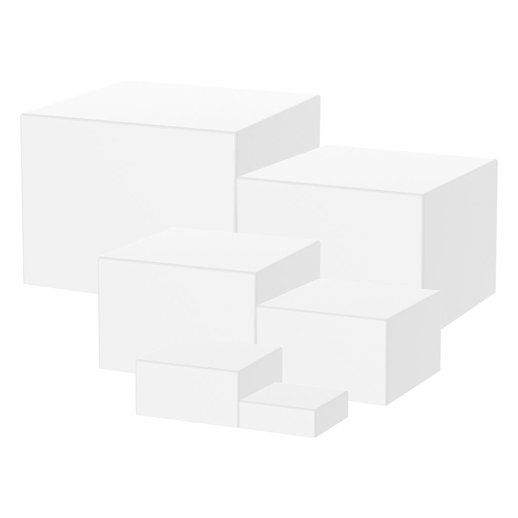 6 шт. Акриловые подставки для шведского стола, подставки для демонстрации тортов и десертов, штабелируемая настольная подставка для еды, коробка для украшения праздничного шведского стола, прозрачная белая