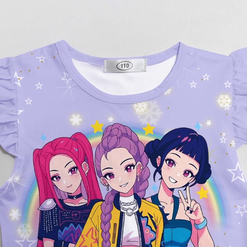 Kids Girls POP Rumi Zoey Mira Printed Ruffle Sleeves Casual Dress