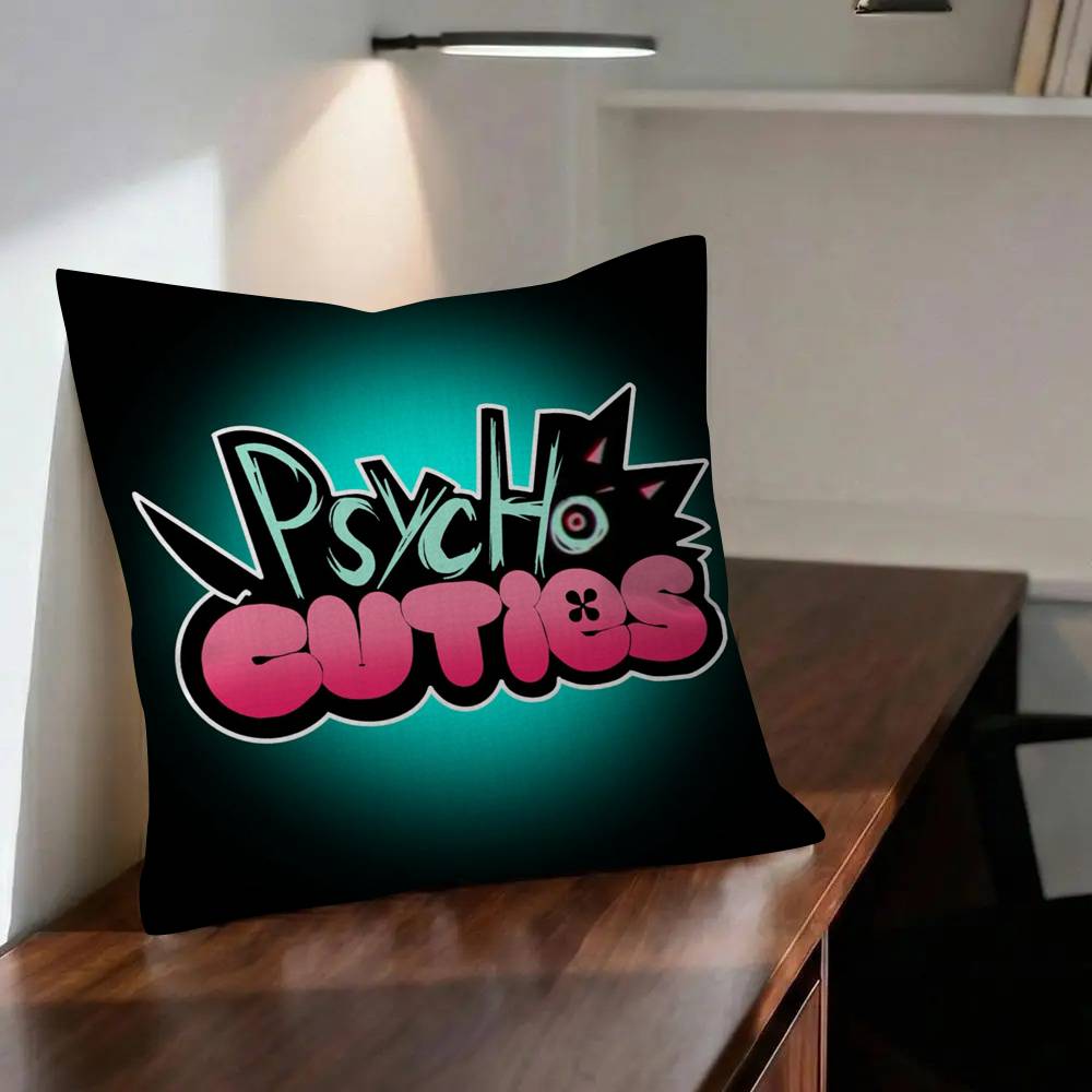 Психомилашки PSYCHOCUTIES Мультяшная Наволочка Подушка Декор Наволочка Печатный Чехол на Подушку для Дивана