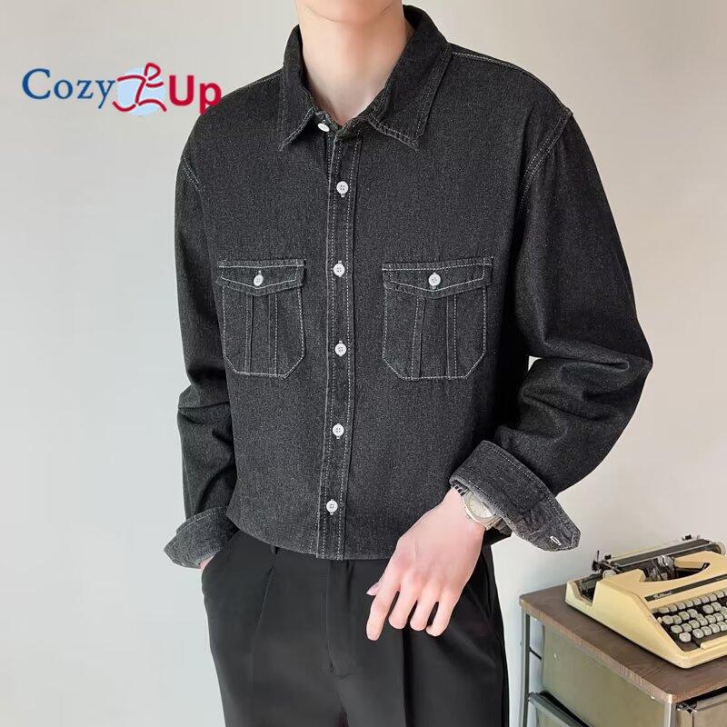 Мужская культовая джинсовая рубашка классического кроя Cosy Up с кнопками