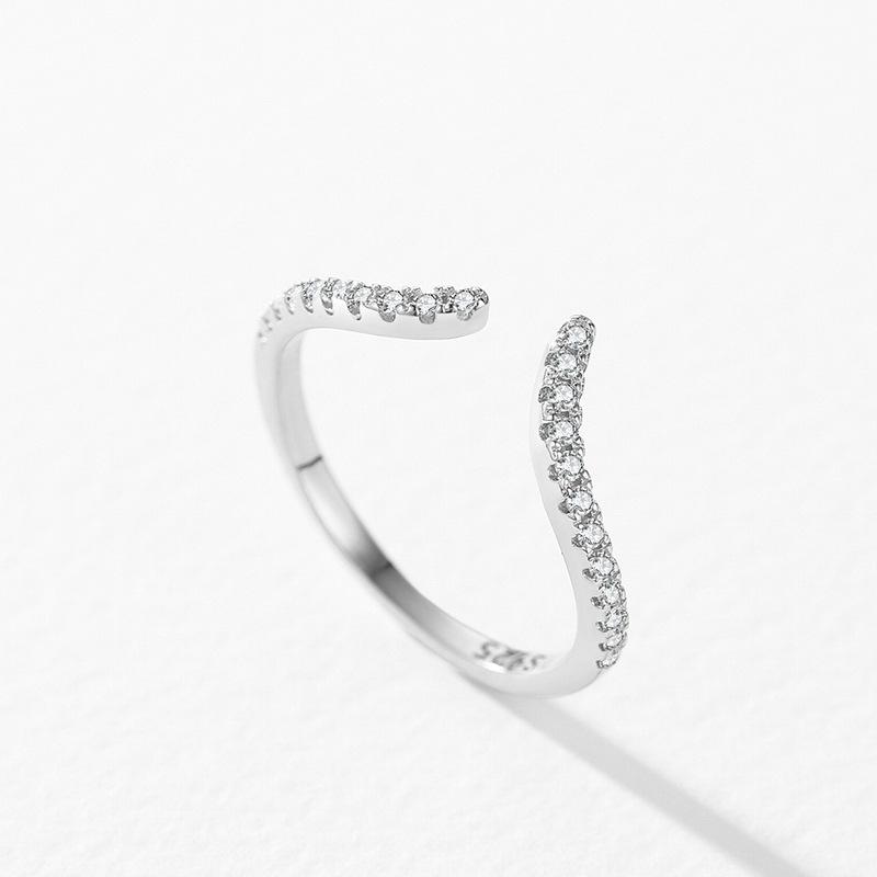 Tancise Classic 925 Sterling Silver Zircon Ring Ladies Jewelry Wedding Promise Party Gift