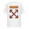 New round neck short sleeved T-shirt for couples, trendy street double arrow pattern decoration