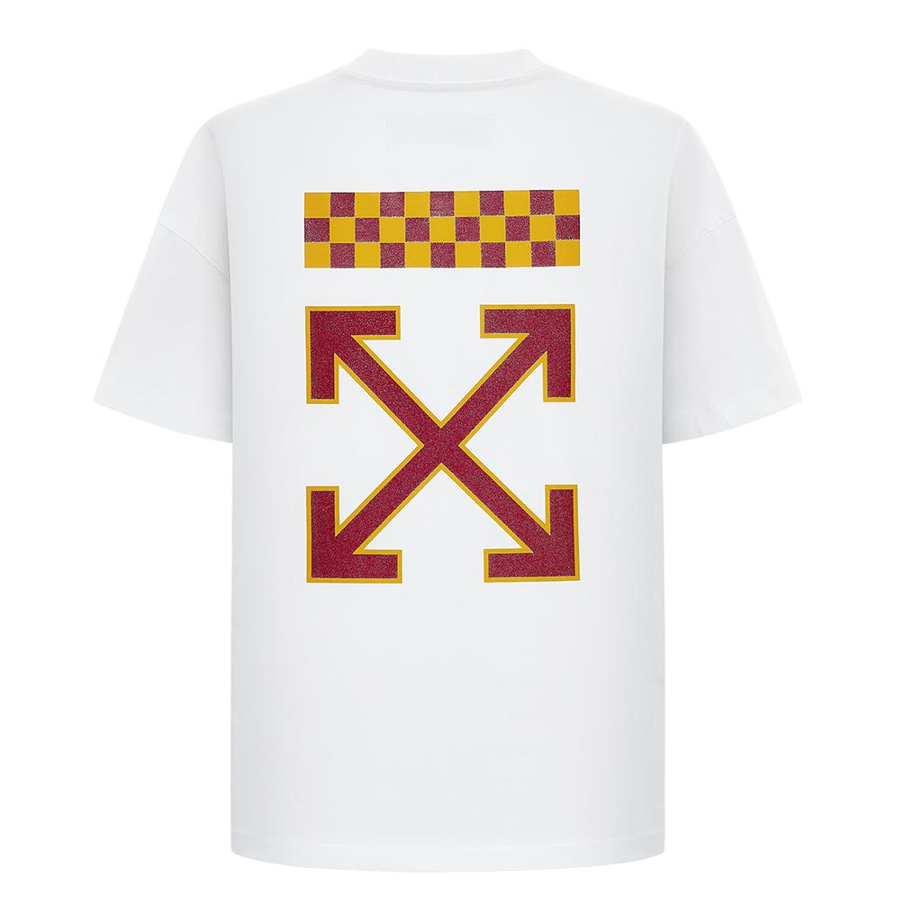 New round neck short sleeved T-shirt for couples, trendy street double arrow pattern decoration