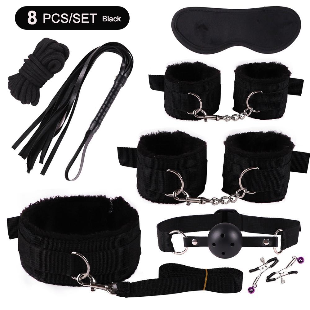 BDSM Adult SM Sex Products Kits Bondage Gear Collar Butt Oral Erotic Bundle Sex Game for Couple Vibrator female sexulae toy 18