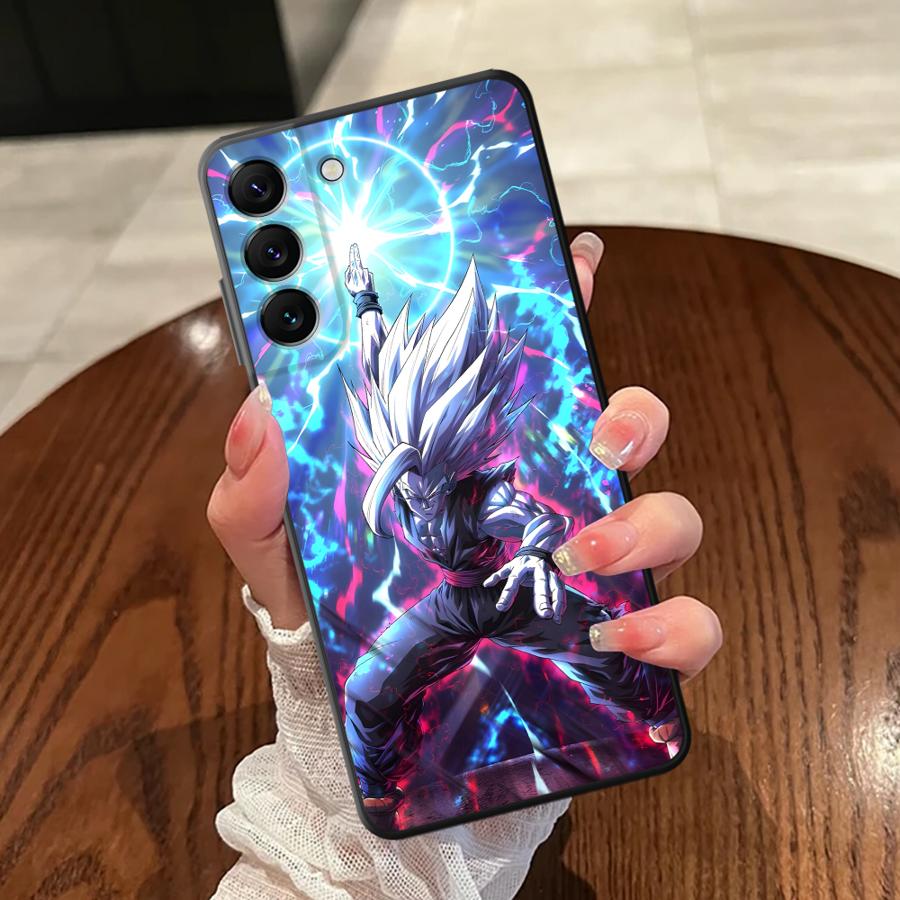 Чехол для Samsung Galaxy A51 A73 A22 A52 A41 A25 A71 A24 A55 A26 A72 A35 A23 A53 A36 A32 Черный Мягкая Накладка на Телефон Dragon Ball Son