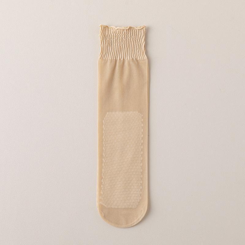 Женские хрустальные короткие носки – Весенне-летние тонкие, износостойкие, антизатяжки, черные и телесные хлопковые, бесшовные невидимые носки средней длины.