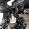 1 ярд 18 см шириной плиссированная кружевная лента отделка блестящая DIY швейный материал атласная плиссированная лента ткань