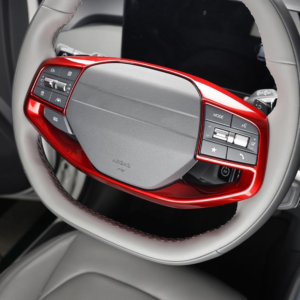 For Kia Sportage NQ5 2026 Red Car Steering Wheel Switch Button Cover Panel Frame Trim Interior Accessories