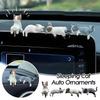Whimsical Dashboard Cat Decor | Resin Car Ornament for Rearview Mirror | Non-Slip Desk & Interior Decoration Accent