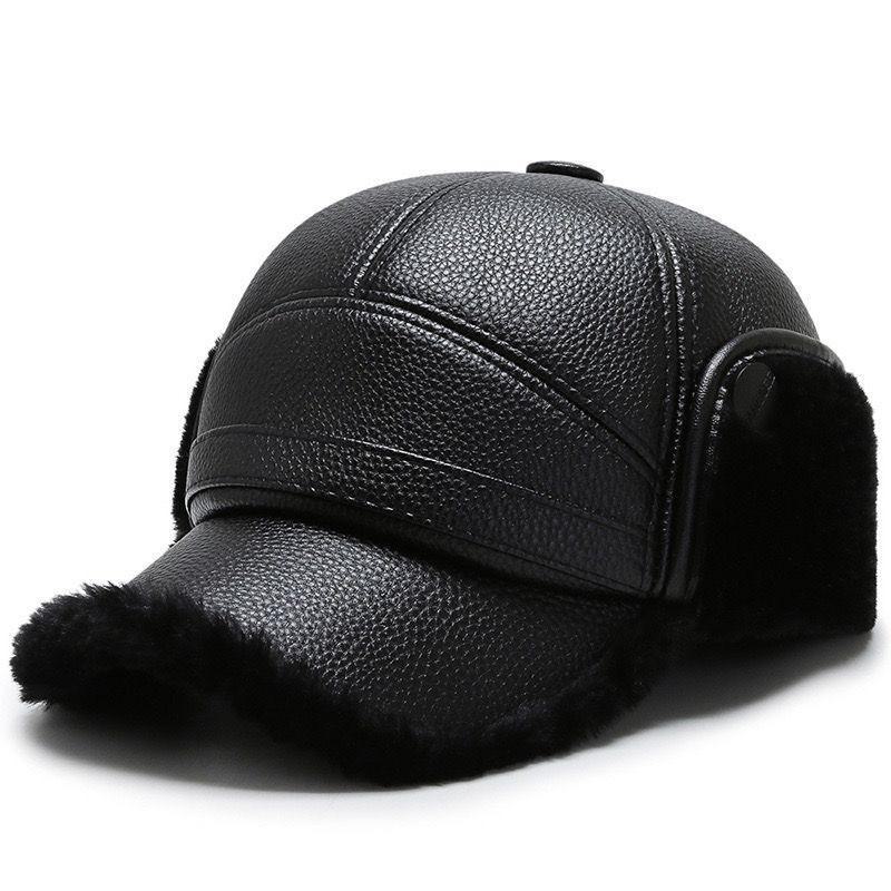 Men's Winter Earmuffs Cotton Hats with Velvet Lining, Windproof & Cold-Proof Duckbill Northeast Hats