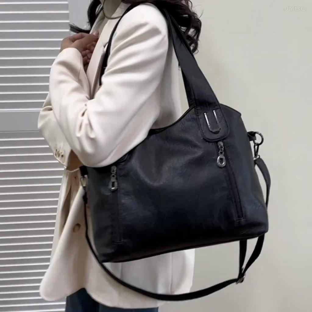 Сумка-тоут большой емкости, женская сумка через плечо, сумка через плечо из мягкой кожи