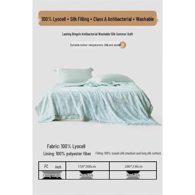 Mercury Home Textiles Lanting Ледяное Ядро Антибактериальное Стирающееся Шелковое Летнее Одеяло