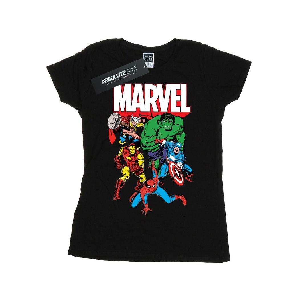 Marvel Womens/Ladies Hero Group Cotton T-Shirt