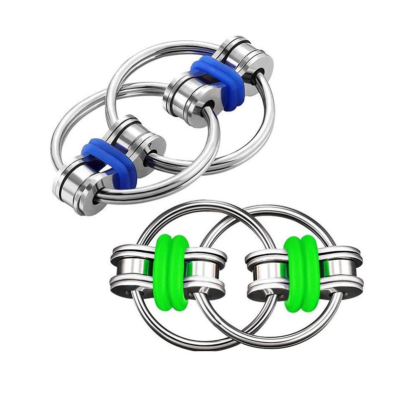 5/15/30 шт. Кольца-шестеренки Flippy Chain Fidget-игрушки для СДВГ, тревожности и аутизма, снятие стресса, цепь от велосипеда, сенсорные игрушки для взрослых и детей