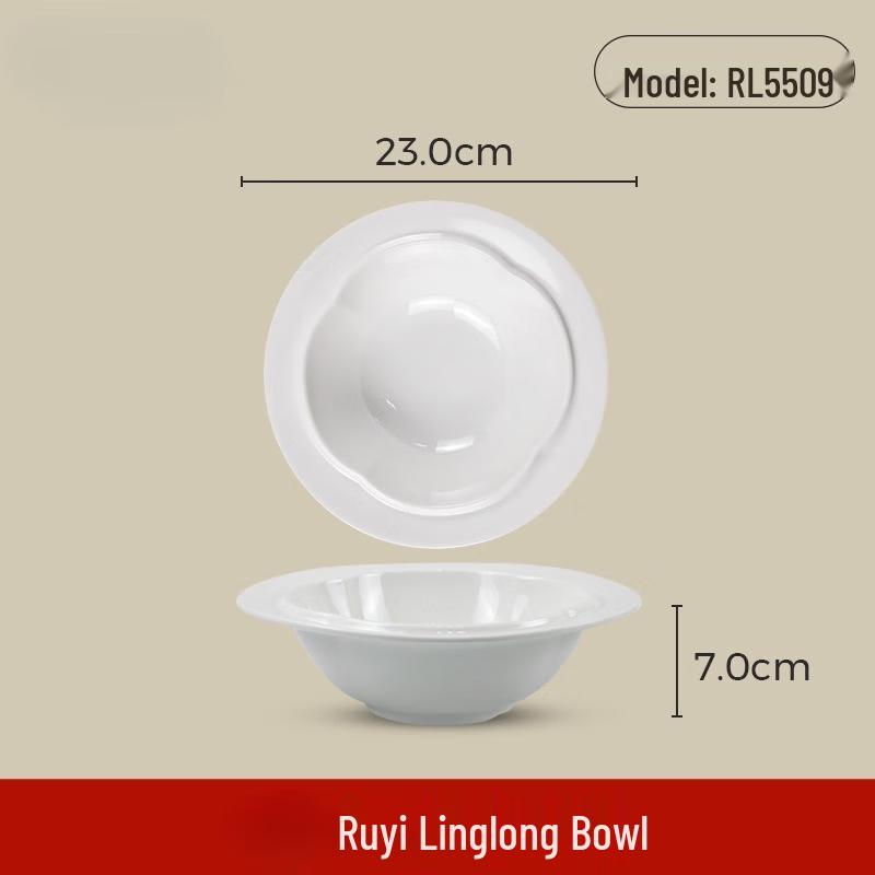 Wuhe A5 Melamine Ruyi Rectangular Serving Plate