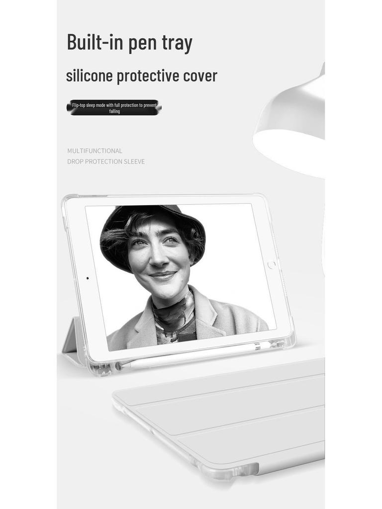 Чехол для iPad 10,2 дюйма Air 4/5: Противоударный кожаный чехол со слотом для ручки для Pro 11 и Mini 6