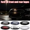 AJJ1 11.5cm Aluminum Front Grille Rear Trunk Badge Emblem Cover For Ford Focus MK3 MK2 Mondeo S-MAX Kuga Fiesta Ranger Auto Tuning