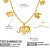 Meier Stainless steel ball chain diy elephant pendant bracelet necklace 18k gold plated european and american style