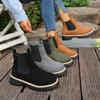 Large Size Suede Martin Boots 2025 Autumn and Winter New Fashion Casual Round Head Fashion Trend Short Boots Women