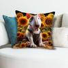 BBull TTerrier Dog Funny Pillow Cases for Bedroom Living Room Sofa Home Decor Polyester Cushion Cover with Zipper