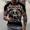 Funny 3D Skull Printed Men's T Shirt Hip Hop Punk Harajuku Streetwear Casual O-neck Short Sleeve Tops Fashion Oversized T-shirts