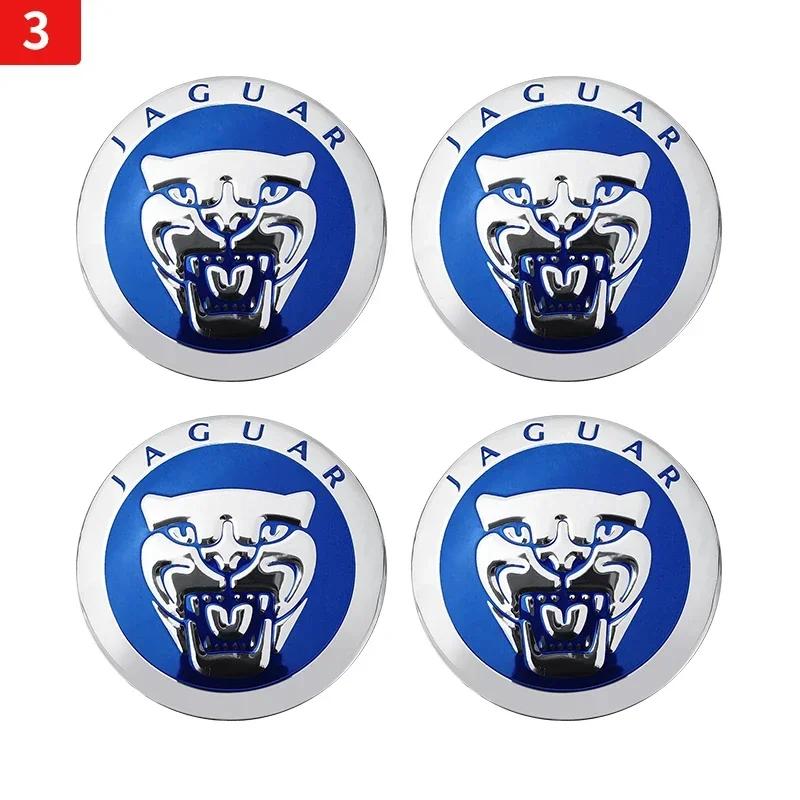 4PCS 56MM Car Wheel Rims Center Hupcaps Stickers for Jaguar XF XJ XE XK F-Type X-Type F-Pace I-Pace E-Pace XKR XFL XJS PP6