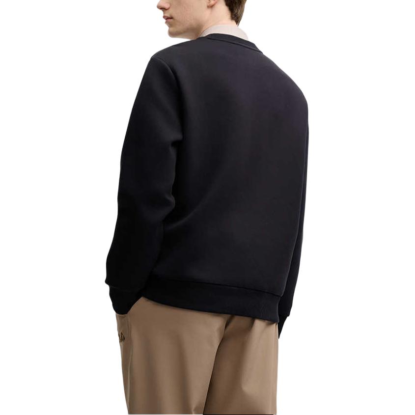 Fila Серия Heritage Толстовка мужская с круглым вырезом и принтом букв, удобная, с длинным рукавом, черная F11M518208F-BK