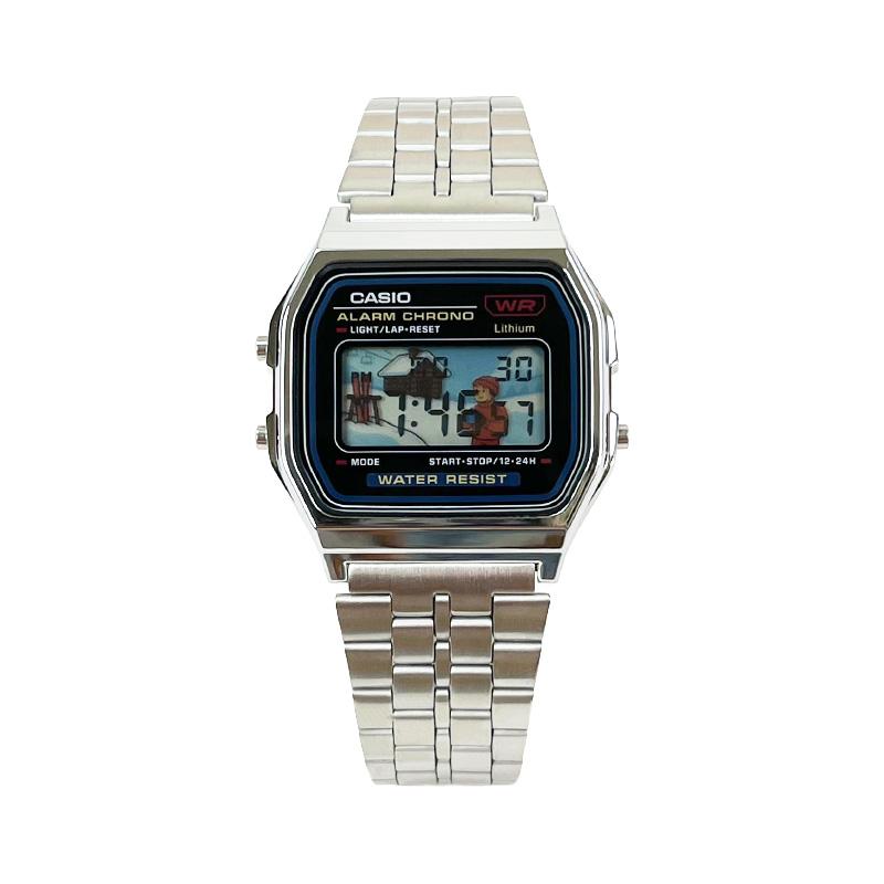 Casio Индивидуальные часы модифицированная серия студенческие ретро классические маленькие квадратные модные спортивные водонепроницаемые кварцевые стальной ремешок sa A159WA-N1D
