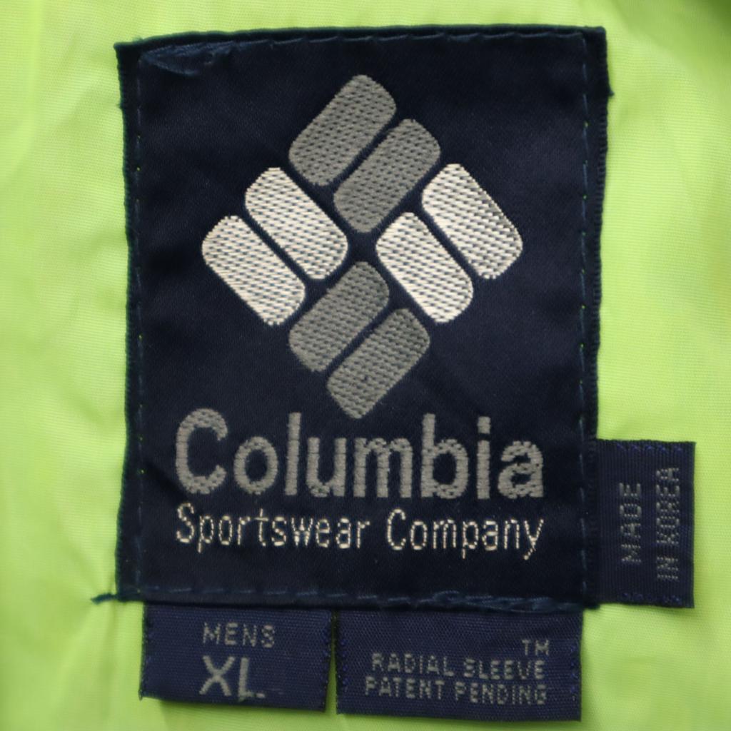 Columbia Винтажная нейлоновая куртка 80-х годов с темно-синей биркой, размер XL, черная, мужская, б/у
