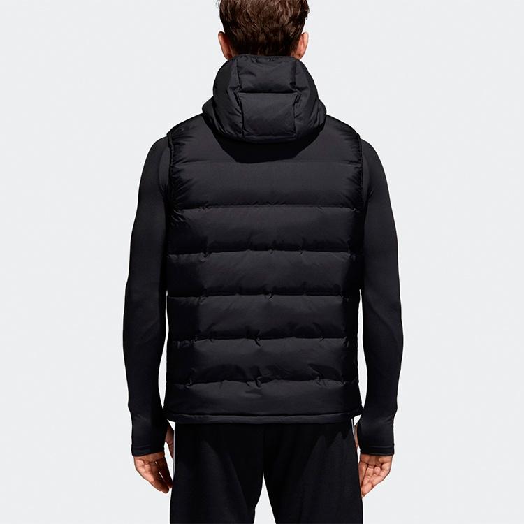adidas Мужской пуховый жилет с капюшоном Helionic Черный Мужской BQ2006
