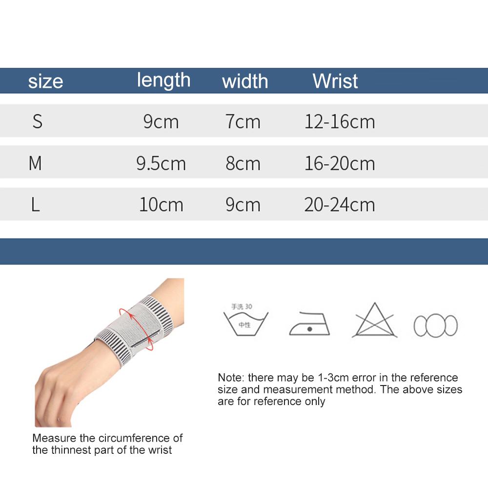 1 пара графеновых компрессионных ремней на запястье и повязка на запястье, спортивная поддержка запястья