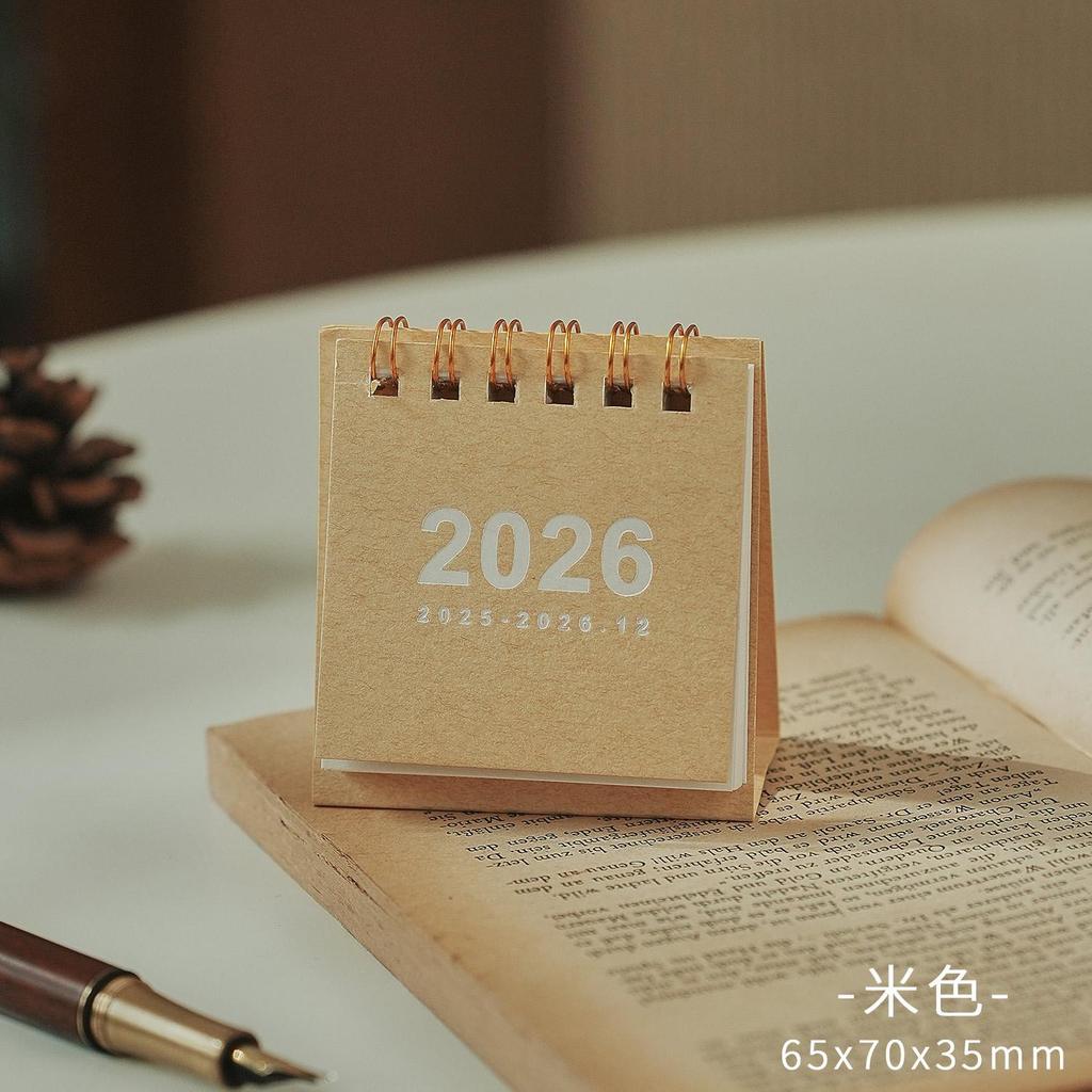 3 шт. Мини настольный календарь 2026 Маленький настольный перекидной месячный календарь для планирования ежедневного расписания, трекер дат для школы и офиса